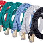 6 Pack Cat 7 Shielded Ethernet Cable 5 Feet (10 GB) – Ruaeoda Fastest Cat7 Flat Ethernet Patch Cables – Internet Cable for Modem, Router, LAN, Computer…1