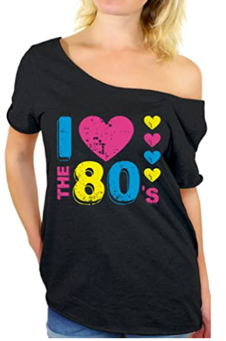 Awkward Styles 80s Off The Shoulder Tshirt 80s Shirts 80s Accessories for Women 2