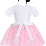 Baby Girl Mouse Costume Tutu Dress Polka Dot Princess Tulle Fancy Dress Up Party Birthday Halloween with Ears Headband 1