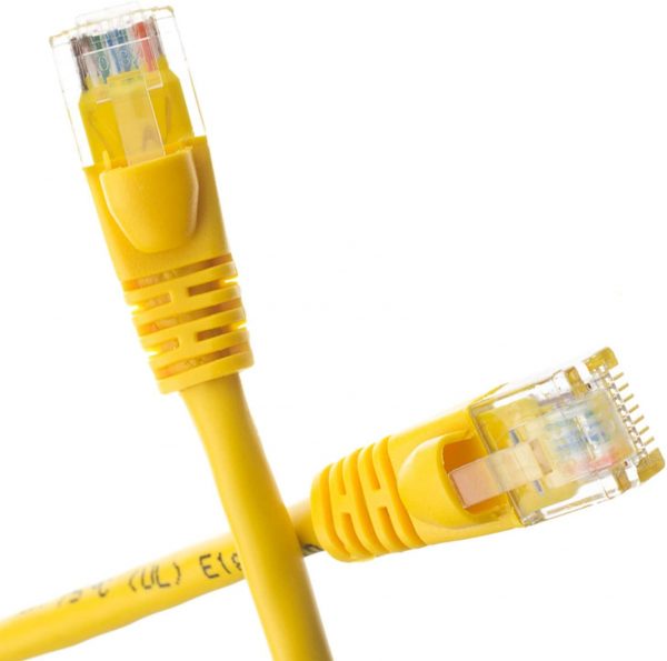 CABLECHOICE 5-Pack, Cat6 Ethernet Cable (75 Feet – Yellow) UTP – Computer Network Cable with Snagless Connector – RJ45 10Gbps High Speed LAN Internet Patch Cord – Available 28 Lengths and 10 Color 2