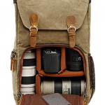 Camera Backpack Vintage Waterproof Photography Canvas Bag for Camera, Lens,Laptop and Accessories Travel Use 1