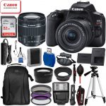 Canon EOS Rebel SL3 DSLR Camera Black with 18 55 S STM 3453C002 USA 17pc Must Have Bundle Includes 32GB SanDisk Highspeed Memory Card 50 Tripod …1