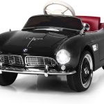 Costzon Ride on Car 12V Licensed BMW 507 Battery Powered Classic Vintage Electric Vehicle w Remote Control Music Horn Headlights MP3 USB TF Double Open Doors Kids Ride on Toys (Black) 1