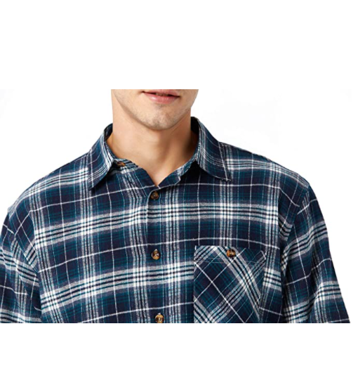 Derminpro Men’s Button Down Shirts Regular Fit Long Sleeve Lightweight Cotton Plaid Shirts 4