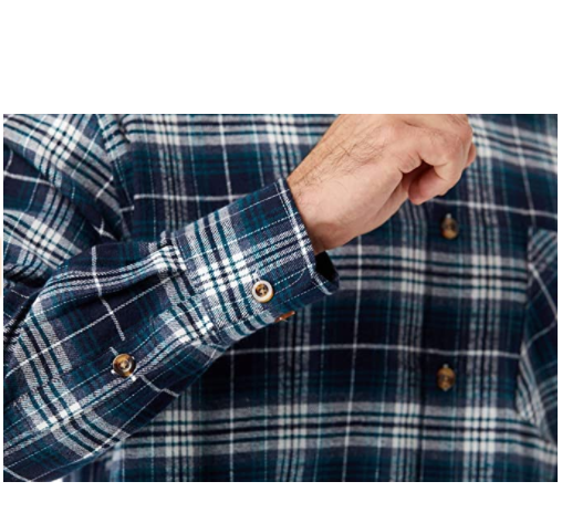 Derminpro Men’s Button Down Shirts Regular Fit Long Sleeve Lightweight Cotton Plaid Shirts 5