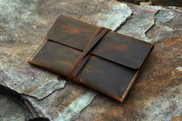 Distressed leather Paperwhite case cover Simple retro brown leather Paperwhite cover case KDX05S S 2