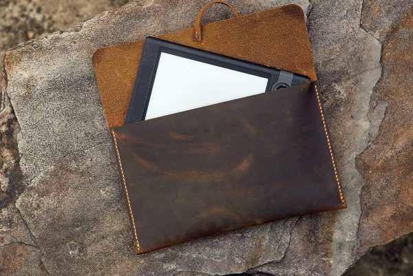 Distressed leather Paperwhite case cover Simple retro brown leather Paperwhite cover case KDX05S S 3