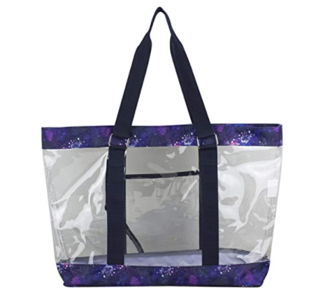 Eastsport Supreme Deluxe 100% Clear PVC Printed Large Tote with Free Large Wristlet 4