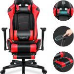 EasySMX Gaming Chairs Ergonomic Computer Gamer Chair with Foot Rest High Back Video Game Chairs for Adults PU Leather Headrest and Lumbar Support Racing… 1