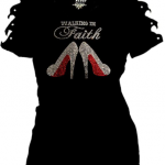 Fashion2ne1 in Faith Bling Rhinestones T-Shirt Ripped Cut Out Short Easter 1