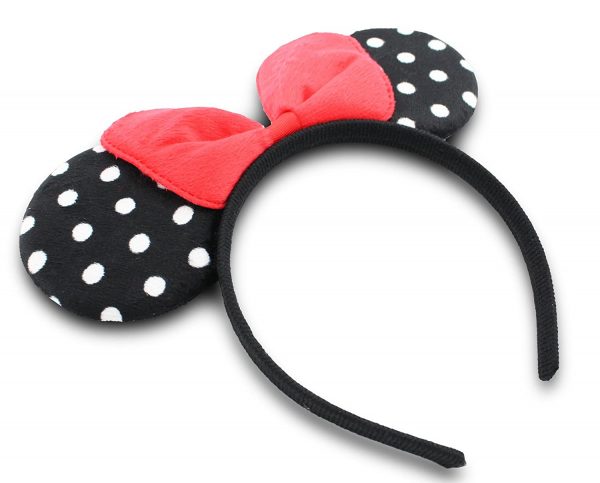 Finex 12 pcs Set Black Polka Dot Minnie Mouse Ears with Red Bow Headband Cute Costume Dozen Deluxe Fabric (Minnie Bow) 3