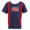 Fully Involved Stitching Firefighter Personalized Navy Toddler Shirt Only