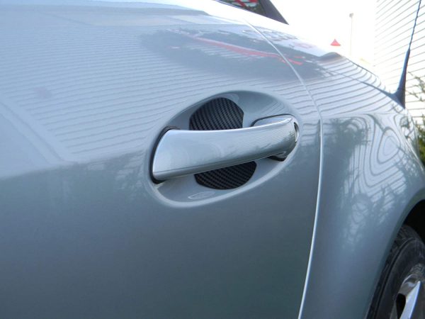 Fits Subaru Auto Accessory Door Handle Trim Molding Scratch Cover Guards Carbon Fiber 4 Door Pack 6