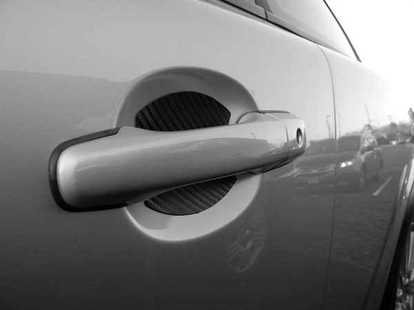 Fits Subaru Auto Accessory Door Handle Trim Molding Scratch Cover Guards Carbon Fiber 4 Door Pack 7