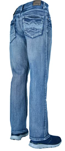 Flypaper Men’s Fashion Bootcut Blue Jeans Regular Fit Mens Work Pants 3