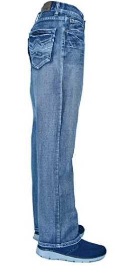Flypaper Men’s Fashion Bootcut Blue Jeans Regular Fit Mens Work Pants 4