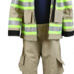 Fully Involved Stitching Firefighter Personalized Tan 3-Piece Toddler Outfit 1