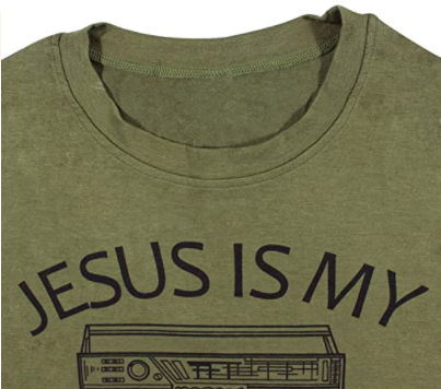 Funny Christian Letter Print T Shirt Short Sleeve Faith Shirt Graphic Tee Tops 2