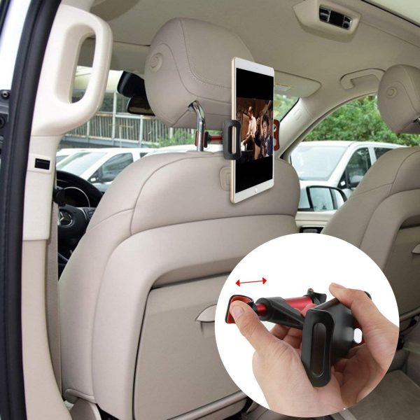 KURAMI Car Headrest Mount, 360°Rotated Car Headrest Bracket Tablet Headrest Holder 5