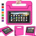 LTROP Kids Case for All-New Fire 7 Tablet (9th Generation, 2019 Release ), Lightweight Shockproof Kids Friendly Convertible Handle Stand Protective Cover… 1