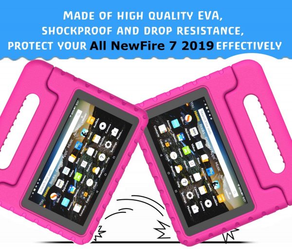 LTROP Kids Case for All-New Fire 7 Tablet (9th Generation, 2019 Release ), Lightweight Shockproof Kids Friendly Convertible Handle Stand Protective Cover… 5