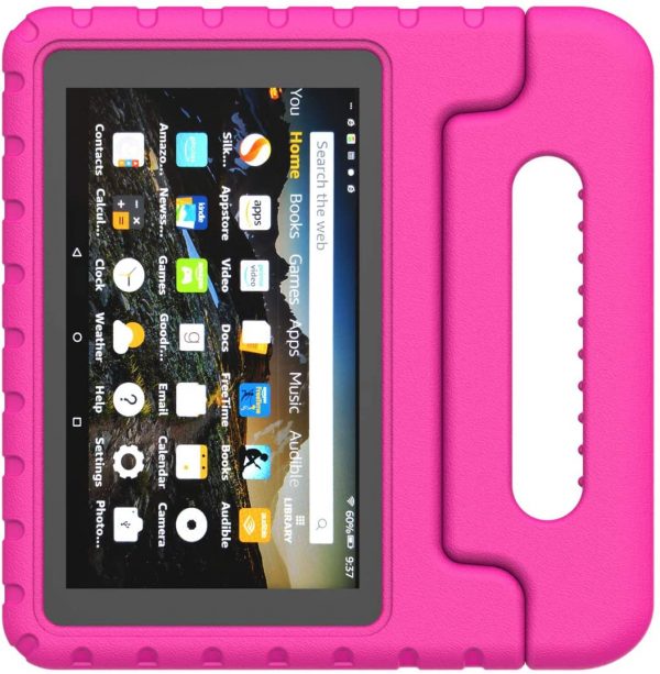 LTROP Kids Case for All-New Fire 7 Tablet (9th Generation, 2019 Release ), Lightweight Shockproof Kids Friendly Convertible Handle Stand Protective Cover… 8
