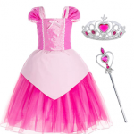 Little Girls Princess Costume for Birthday Party with Headband 1