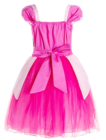 Little Girls Princess Costume for Birthday Party with Headband 4