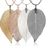 Long Necklace for Woman Leaf Sweater Chain Pendant Fashion Bohemian Jewelry Accessories 1