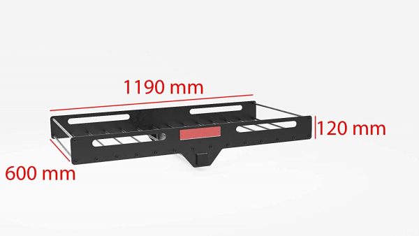 MPH Production Hitch Mount Compact Cargo Carrier 53 x 19 12 500 lb Maximum Capacity for 2 Hitch Receiver Black 2