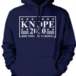 NOFO Clothing Co Knope 2020, More Parks, Fewer Libraries Hooded Sweatshirt 1