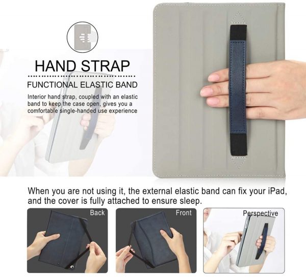 New iPad Mini Case 5th Generation with Pencil Holder – Mini iPad 4 Leather Stand Folio – Wallet Pocket 6