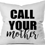 Oh, Susannah Call Your Mother Black 18×18 Inch Throw Pillow Cover Dorm Room Accessories Graduation Party Supplies 2018 College Gifts 1
