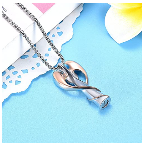 Oinsi EternityMemory Angel Lady Stainless Steel Cremation Pendant Necklace Ashes Keepsake Holder Memorial Urn Jewelry 4