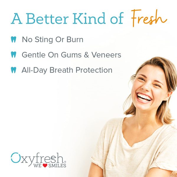 Oxyfresh Pro Formula Fresh Mint Toothpaste – Gentle Low Abrasion – Cosmetic Fluoride Free Formula – Great for Sensitive Teeth and Gums with Natural Essential Oils. 5.5 oz. 2