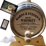 Personalized American Oak Whiskey Aging Barrel 063 Custom Engraved Barrel From Skeeters Reserve Outlaw Gear MADE BY American Oak Barrel Natural Oak Black Hoops 1 Liter 1