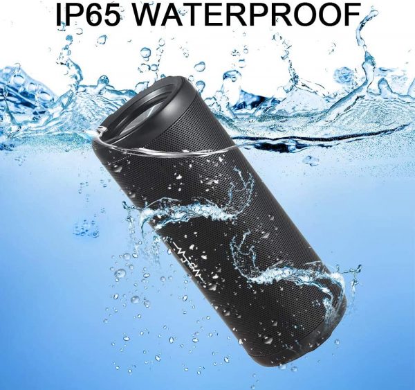 Portable Outdoor Wireless Bluetooth 4.2 Speaker Rechargable 2200mAh Waterproof Dustproof Shockproof 10W Enhanced Bass with TWS Pairing Function for Beach Shower & Home 4