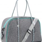 QOGiR Neoprene Sports Gym Bag Travel Duffel Bag with Elastic Shoe Bag (Elegant Grey) 1