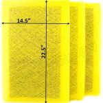 RayAir Supply 16×25 MicroPower Guard Air Cleaner Replacement Filter Pads (3 Pack) YELLOW 1