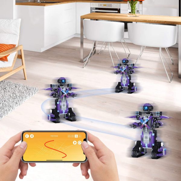 S.T.E.M Robot Building Kit,Ritastar Smart Tracked Building Brick Robotics with APP Remote Control,Fun Creative Educational Learning Set Toys Electric Motion Robots for Boys Girls (333pcs Blocks) 4