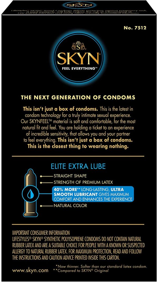 SKYN Elite Extra Lubricated Condoms, 12 Count 2