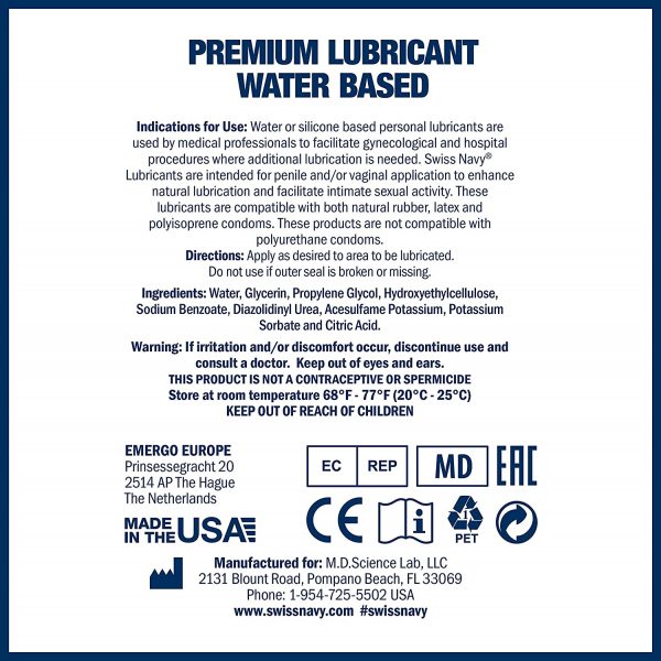 Swiss Navy Premium Personal Water Based Lubricant & Lubricant Sex Gel for Couples 24 oz 2