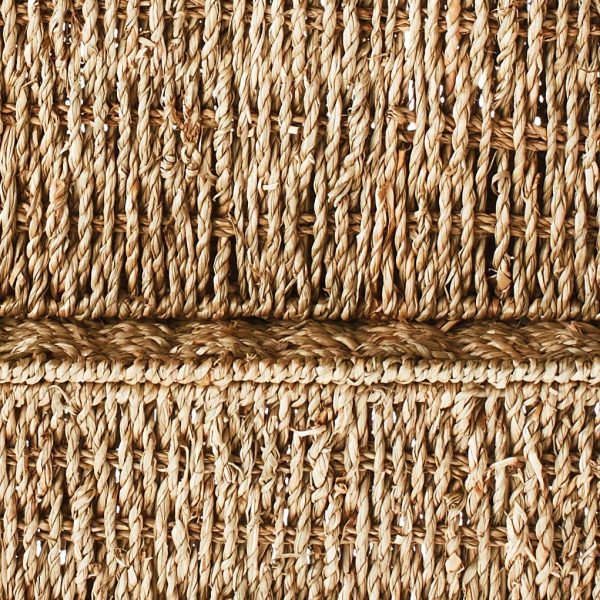 Trademark Innovations Rectangular Seagrass Baskets Lids (Set of 3), Brown 9
