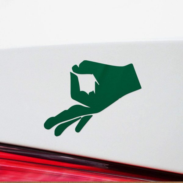 USCLIFESYLE Symbol Gotcha Hand (Green) (Set of 2) Premium Waterproof Vinyl Decal Stickers for Laptop Phone Accessory Helmet Car Window Bumper Mug Tuber Cup… 3