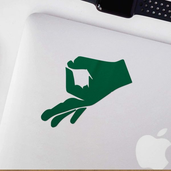 USCLIFESYLE Symbol Gotcha Hand (Green) (Set of 2) Premium Waterproof Vinyl Decal Stickers for Laptop Phone Accessory Helmet Car Window Bumper Mug Tuber Cup… 6