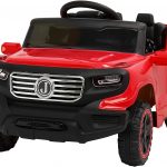 VALUE BOX Electric Remote Control Truck Kids Toddler Ride On Cars 6V Battery Motorized Vehicles Childrens Best Toy Car Safe with 3 Speeds Music seat Belts LED Lights and Realistic Horns Red 1