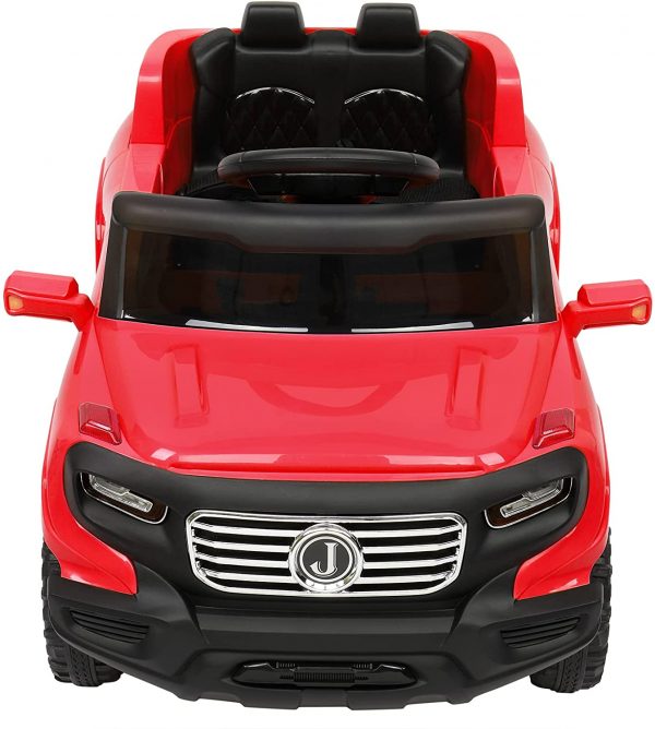 VALUE BOX Electric Remote Control Truck Kids Toddler Ride On Cars 6V Battery Motorized Vehicles Childrens Best Toy Car Safe with 3 Speeds Music seat Belts LED Lights and Realistic Horns Red 7