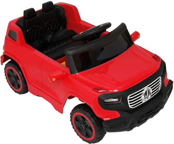 VALUE BOX Electric Remote Control Truck Kids Toddler Ride On Cars 6V Battery Motorized Vehicles Childrens Best Toy Car Safe with 3 Speeds Music seat Belts LED Lights and Realistic Horns Red 9