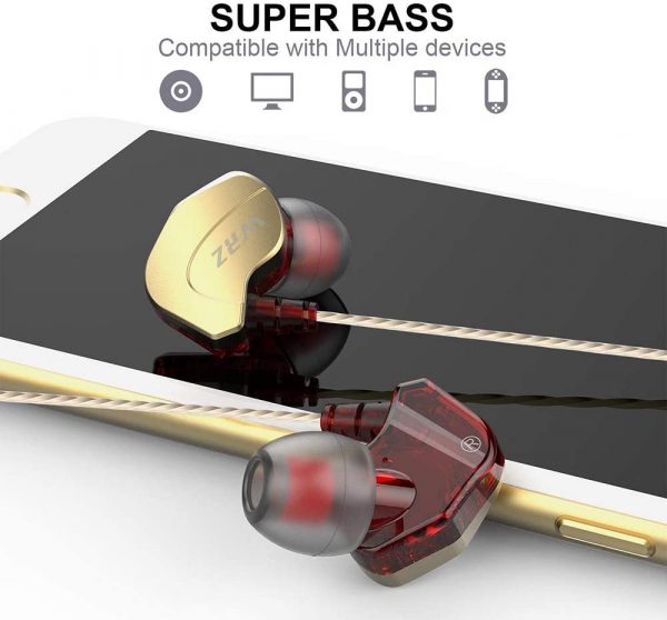 WRZ X6 Earphones in Ear Headphones Wired Earbuds Noise Isolating Bass Stereo Headsets with Microphone Remote Volume Control for iOS Android Smartphone…6