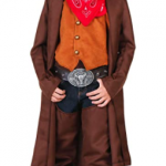 Western Cowboy Costume for Kids Boys Cowboy Hat Vest Chaps Belt Buckle Bandana 1